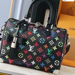 Multicolor LV inspired Monogram Women's Bag